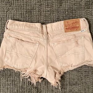 Pink Lucky Brand Distressed Jean shorts